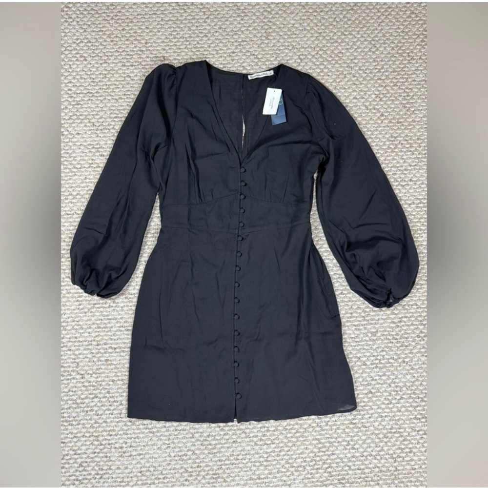 NWT ABERCROMBIE & FITCH BLACK BUTTON DOWN DRESS